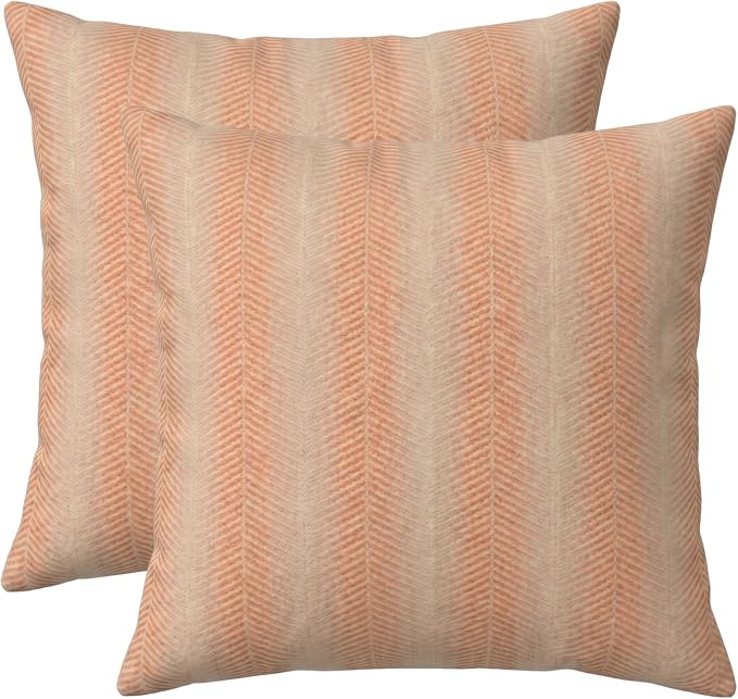 RSH DECOR: Sunbrella Square Throw Pillows Set of 2 | 24" x 24" | Water and Fade-Resistant Performance Fabric | Outdoor Pillow Covers with Down-Alternative Inserts | Made in USA (Perception Spark)
