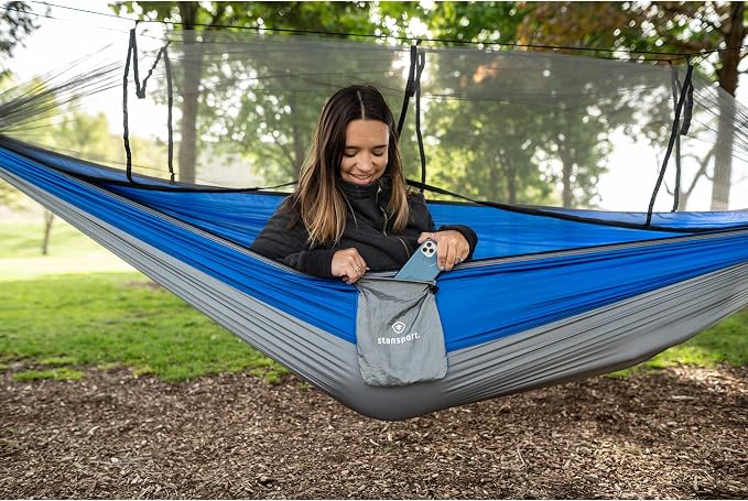 Stansport Packable Nylon Hammock with Mosquito Netting