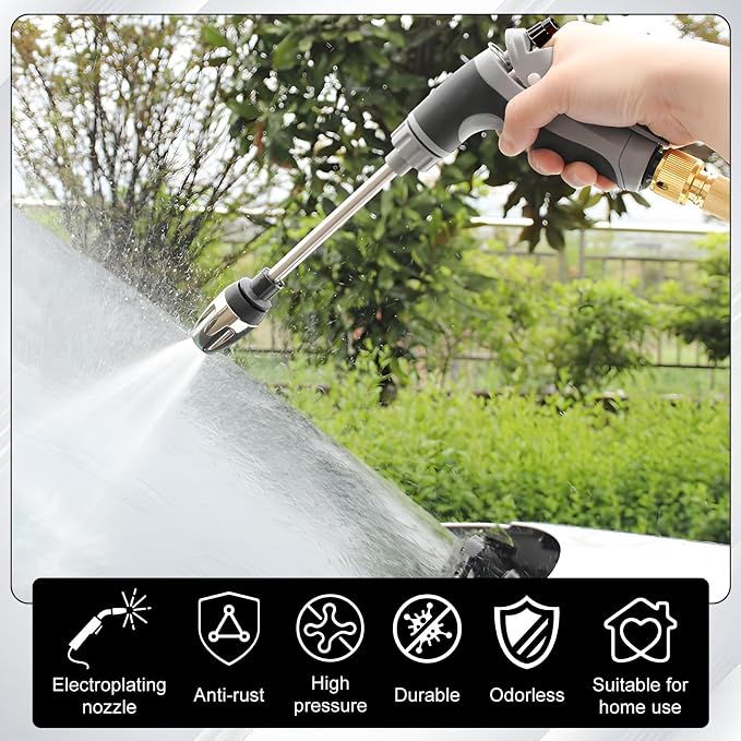 WaterBlitz Pressure Washer, WaterBlitz High Pressure Water Gun, High and Portable Pressure Washer, With 360° Rotating for Three Spray Modes (Water Gun + Connector)