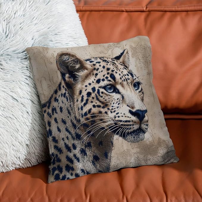 Antelope Black Animal Print Pillowcase Leopard Graphite Dot Cushion Cases 20x20 INClassic Accent Decorative Cushion Covers Home Decor for Living Bed Room Patio Home