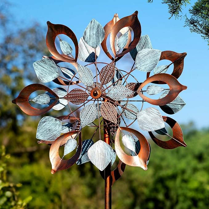 Wind Spinners Outdoor for Yard and Garden, 84 Inch Metal Large Outdoors Windmill Kinetic Wind Spinner, Outside Decor for Yard Art Lawn Backyard Landscape Patio(24" W x 84" H)