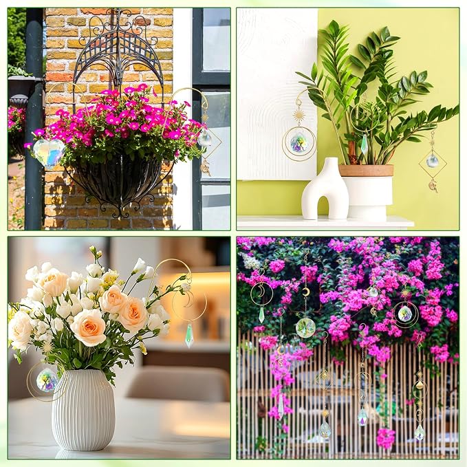 DIY Sun Catcher Kits for Adults, 260pcs Crystal Suncatchers Making Supplies | for Garden Plant Indoor Windows Hanging Arts and Crafts Kit for Women Valentines Mother's Day Birthday Gifts Home Decor