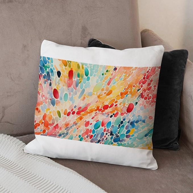 Cushion Cases Make It Rain Fiesta Throw Pillow Covers Abstract Rainbow Colorful Pillow Cover Accent Decorative Cushion Covers Home Decor for Outside Couch Chair Patio 22x22 in