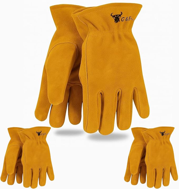 G & F Products JustForKids Kids Garden & Work Gloves for Boys & Girls, Durable Gloves for Gardening, Yard Work & DIY