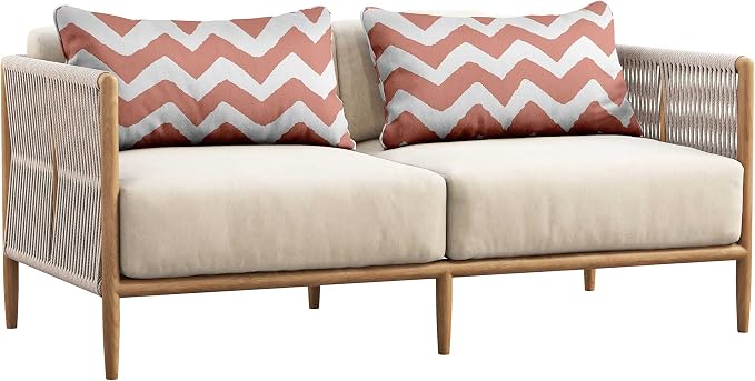 Indoor/Outdoor Polyester Fabric Lumbar Pillow Cover, All-Weather Waterproof Rectangular Cushion Case for Patio Furniture, 12 x 24 Set of 2 - Chevron-68
