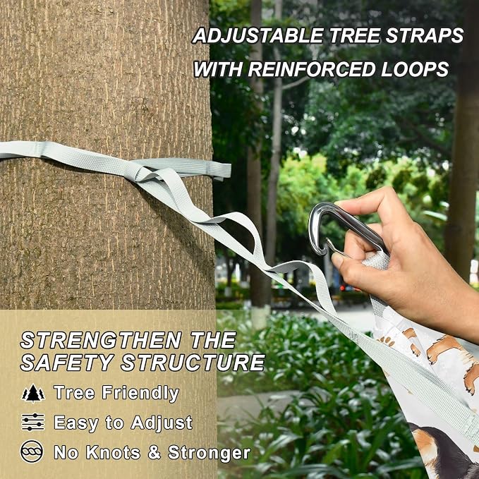 Camping Hammock Outdoor Hammocks for Outside German Shepherd Paw Beach Trees Portable Lightweight with Pockets Tree Straps Indoor Small