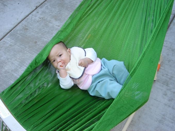 Indoor/Outdoor Small Hammock Swing Bed with Adjustable Medium Duty Metal Frame 45", and a Free Hand Carry Bag