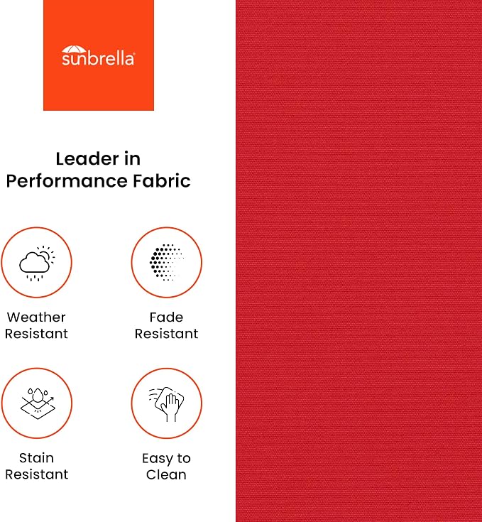 Covers & All Sunbrella Outdoor Cushions, High Back Outdoor Chair Cushions with Supportive Foam Seat and Poly Fill Back, Made with Waterproof, Stain & Fade Resistant Sunbrella Fabric for Patio Chairs
