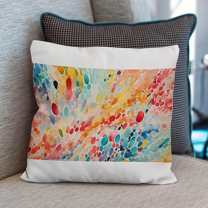Pillow Cover Make It Rain Fiesta Pillowcase Rustic Rainbow Colorful Pillow Cover Accent Decorative Cushion Covers Home Decor for Couch Garden Tent Balcony 20x20 in