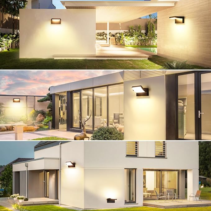 40W Outdoor LED Wall Light with 350° Rotatable Panel | 4000LM Flood Light, 3000K Exterior Lighting Fixture, Waterproof Die-Cast Aluminum Wall Sconce for Barn, Garage, Yard ﻿