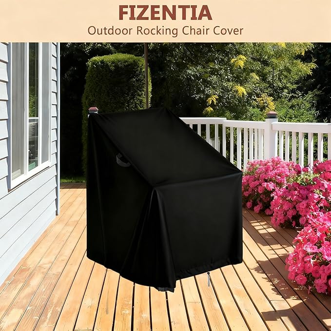 High Back Patio Chair Cover,Waterproof Covers for Stackable Dining Chairs,Outdoor Patio Furniture Seating Set Shield (33"W x 35"D x 36"H,2-Pcs)