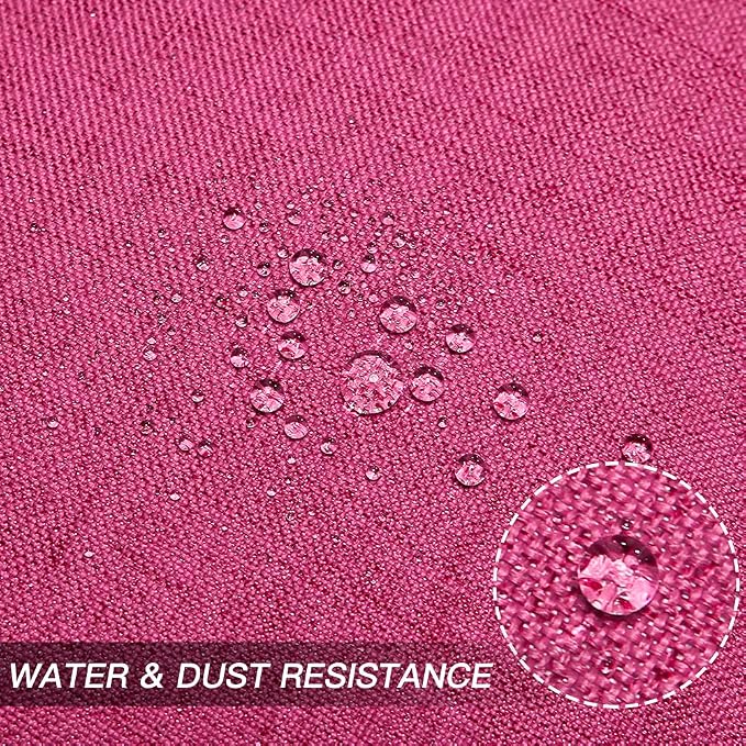OTOSTAR Pack of 2 Outdoor Waterproof Throw Pillow Covers 16x16 Inch Garden Decorative Pillow Covers Square Outdoor Pillowcase Cushion Case Patio Pillows for Couch Tent Sofa Bench Home Decor (Hot Pink)