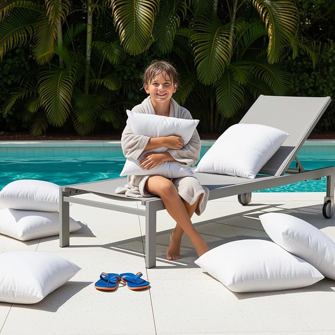 Utopia Bedding 20x20 Outdoor Pillows, Water Resistant Throw Pillows, 2-Pack | Outdoor Throw Pillows, Water Repellent, Decorative Pillow for Patio Furniture & Porches, Plush & Supportive, Pack of 2, White