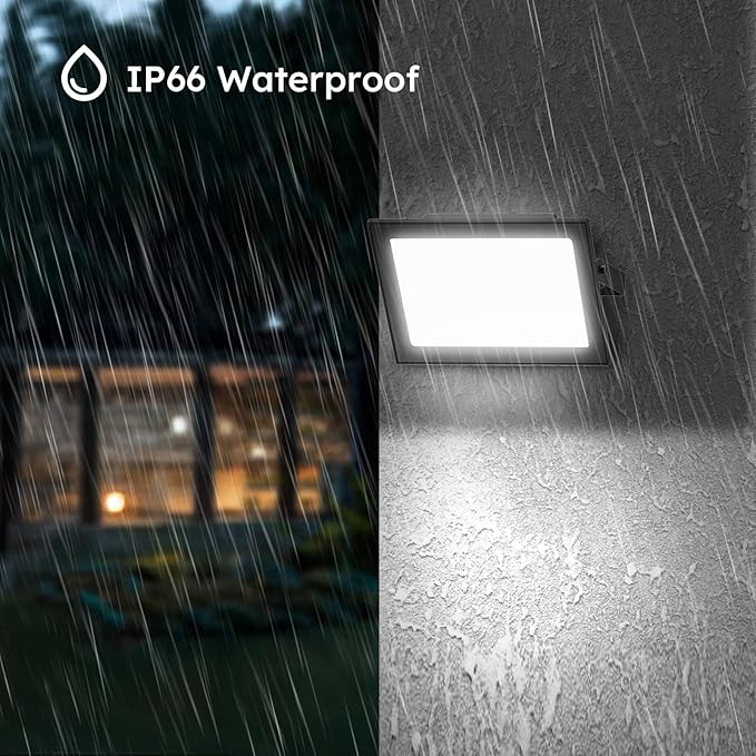 2-Pack 30W LED Flood Lights Outdoor – 5400 Lumens Super Bright Security Lighting, IP66 Waterproof, 5000K Daylight – Energy-Efficient Outdoor Lights for Garage, Garden, Lawn, Backyard