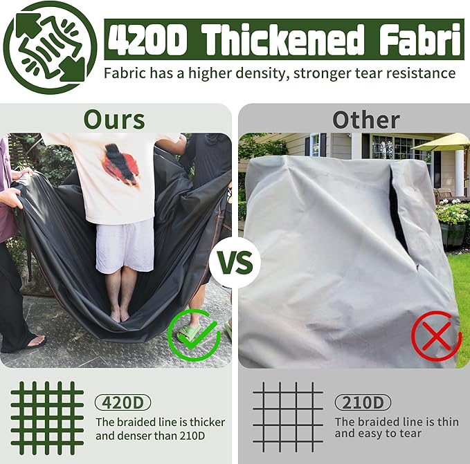 Patio Chair Covers Waterproof 2-Pack Wicker Swivel Chair Covers All-Weather Windproof & UV Protection Outdoor Furniture Covers Keep Your Chairs Like New 40x40x26x36inch