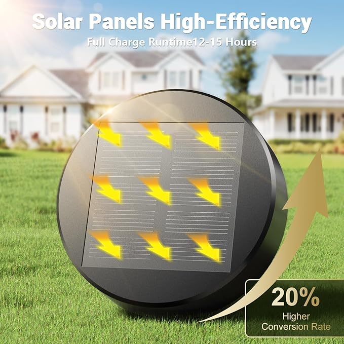 Amzarp 12 Pack Solar Garden Lights, Bright LED Solar Pathway Lights Outdoor IP65 Waterproof Rugged Shatterproof Auto On/Off for Landscape Garden Yard Walkway Driveway Lawn Lighting (6500K White Light)