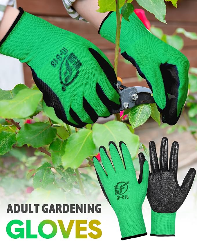 Honeydak 36 Pairs Gardening Gloves for Men Women Breathable Rubber Coated Working Gloves Bulk for Gardening Construction Work
