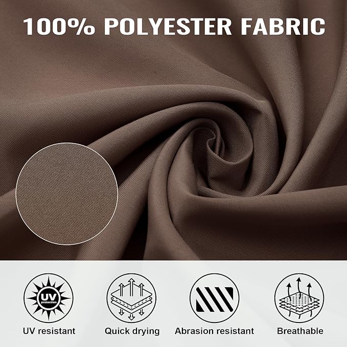 COWVIE 4-Panel 10' x 13' Gazebo Replacement Curtains, Patio Privacy Sidewalls with Double Zipper, Replacement for Outdoor Gazebo Canopy (Curtain Only)