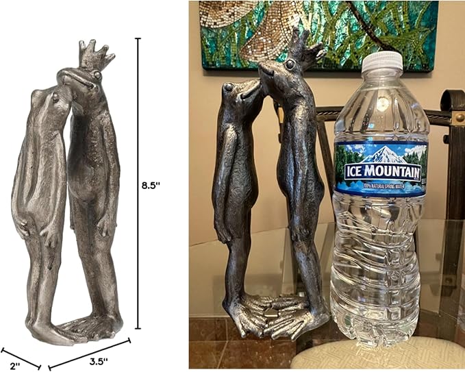 Frog Decor Garden Statue Decor Outside - Artgenius Couple Kissing Statue Outside Frog Figurines for Yard Patio Lawn Decorations Couple Frogs Front Yard Decorations Outdoor 3.6"2.1"8.7" LC Lcdecohome