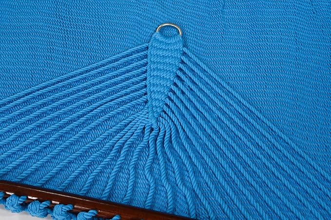 Jumbo Caribbean Hammock - 55 Inch - Soft-Spun Polyester - Light Blue