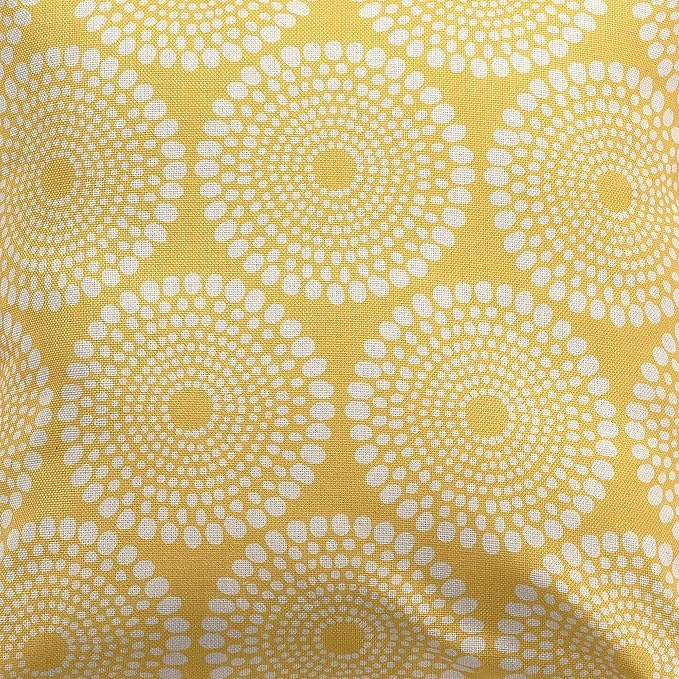 Fab Habitat Indoor/Outdoor Throw Pillow Made from Recycled Polyester Yarn - Double Sided, Stain Resistant, Machine Washable - Tropical - Patio, Deck, Porch, Living Room - Rio - Yellow - (20" x 20")