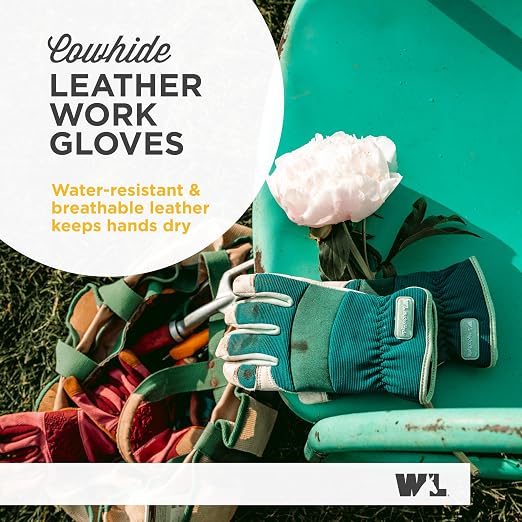 Wells Lamont Women's Work Gloves, Water-Resistant HydraHyde Gardening Gloves, Green, Small (3249S)