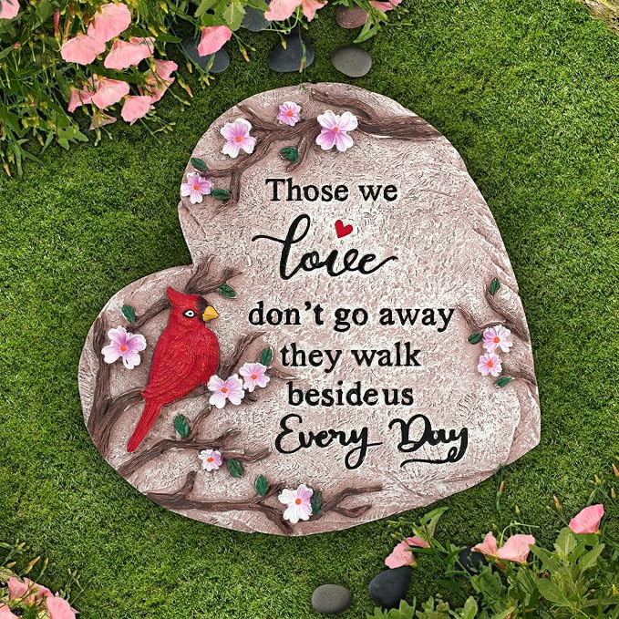 Sympathy Gifts for Loss of Loved One, Memorial Garden Stones in Memory of Loved One Gifts, Bereavement Condolence Memorial Gifts for Garden, Outside, or Home Decor (10 inch)