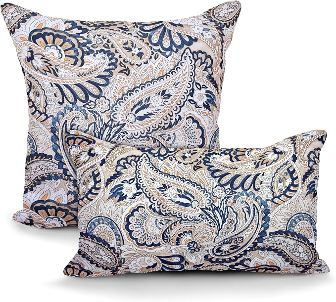 COZY TRENDS Decorative Indoor Outdoor Waterproof Throw Pillows with Inserts - Stylish Comfort for Your Patio Furniture, Garden Chairs, or Indoor Décor (18''X18'', Beige)