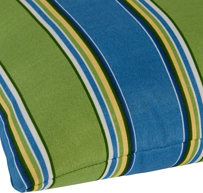 South Pine Porch Outdoor 17-inch Square Accent Pillow (Set of 2), Cayman Stripe