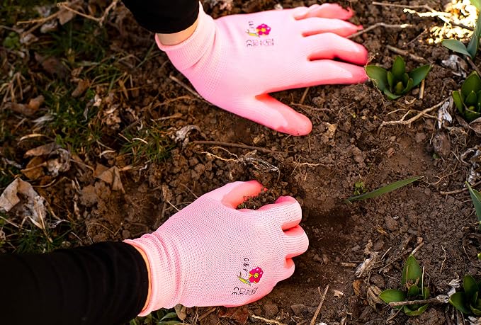 G & F Products Women's Gardening Gloves, Micro Foam Nitrile Coated Work Gloves for Gardening, Yard Work & Pruning