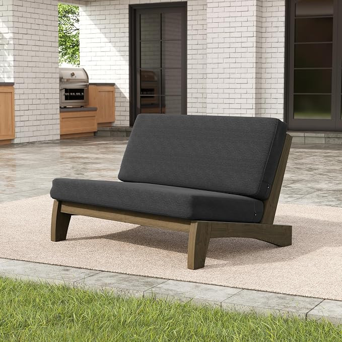 Pia Ricoo 4 Piece Patio Furniture Sets, Outdoor Furniture with 2 Chairs & Coffee Table, Patio Conversation Set for Backyard, Deck, Lawn, Drak