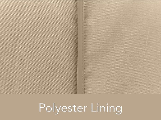 Covermates Classic Outdoor Patio Sofa Cover – Heavy-Duty 12-Gauge Vinyl with Polyester Lining, Elastic Hem & Mesh Vent for Moderate Weather Protection, 94W x 40D x 40H, Classic Tan