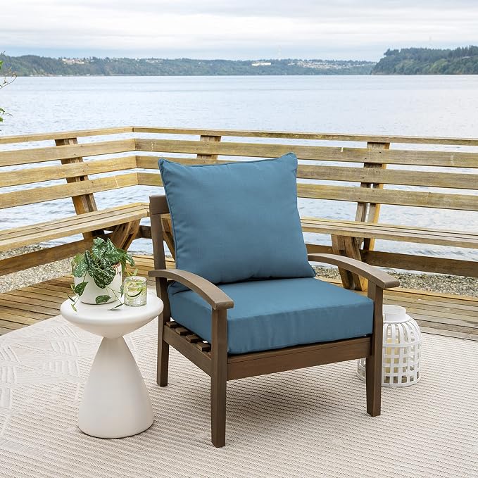 Arden Outdoor Deep Seat Cushion Set, 24x24, French Blue