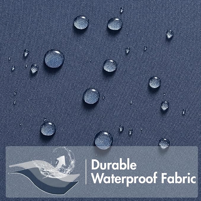 MIULEE Decorative Outdoor Waterproof Pillow Covers 20x20 Navy Blue | Decorative Patio Furniture,Pack of 2,Accent Square Soild Throw Pillow Covers,Summer Garden Tent Couch Sofa