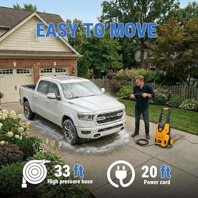 HoldwellS 2026 New P*ressure Washer 5000 MAX PSI, P*ower Cleaner with 4 Quick Connect N*ozzles, 33FT Hose & Filter & F*OAM C*annon for Cars/Home/Fences/Driveways