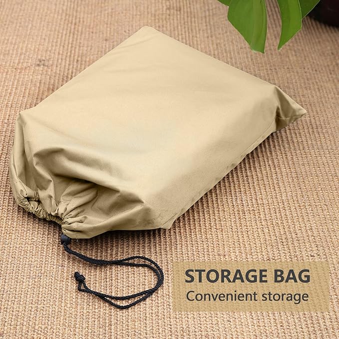 Patio Chair Covers 2 Pack, Outdoor Chair Covers Waterproof 600D Heavy Duty, All-Weather Patio Furniture Covers for Outdoor Swivel Chairs, Lawn Wicker Sofas & Rocking Chairs, Beige