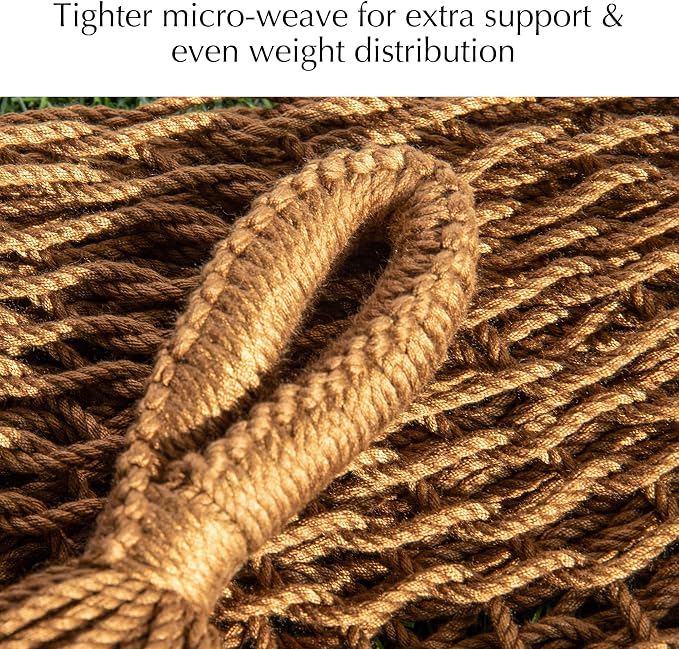PNAEUT Family Mayan Rope Hammocks for Outside (Desert, XX-Large)