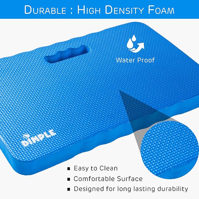 Dimple Kneeling Pad, High Density Thick Foam Comfort Kneeling Mats for Gardening, Yoga Exercise, Garden Cushions, Knee Pads Blue
