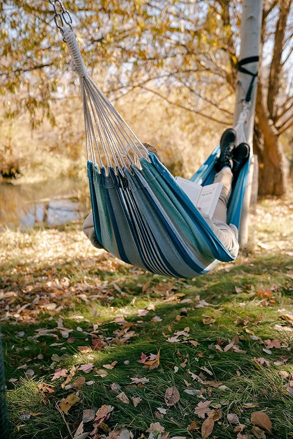 Stansport Cotton Blend Traveler Hammock, Blue, One Size (30300-50)
