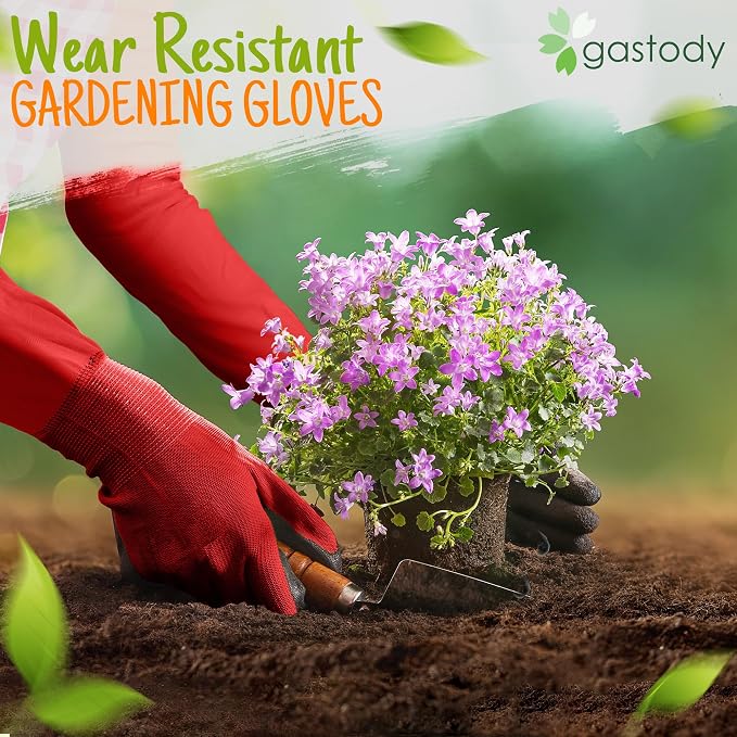 Long Sleeve Gardening Gloves for Women & Men, Long Cuff Garden Gloves | Multipurpose heavy-duty design for outdoor & indoor use; extended cuff shields forearms from thorns, scratches & dirt