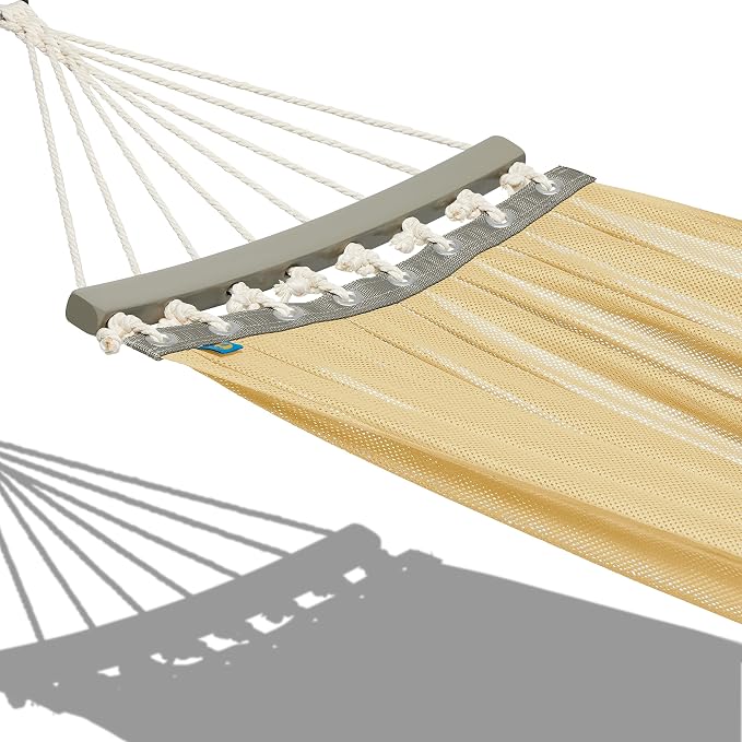 DUCKCOVERS Weekend Mesh One-Person Travel Hammock, 82 x 62 Inch, Straw