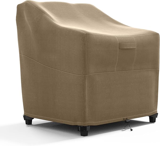 KHOMO GEAR Outdoor Chair Cover Patio Furniture Cover Waterproof Heavy Duty (Brown - Standard)