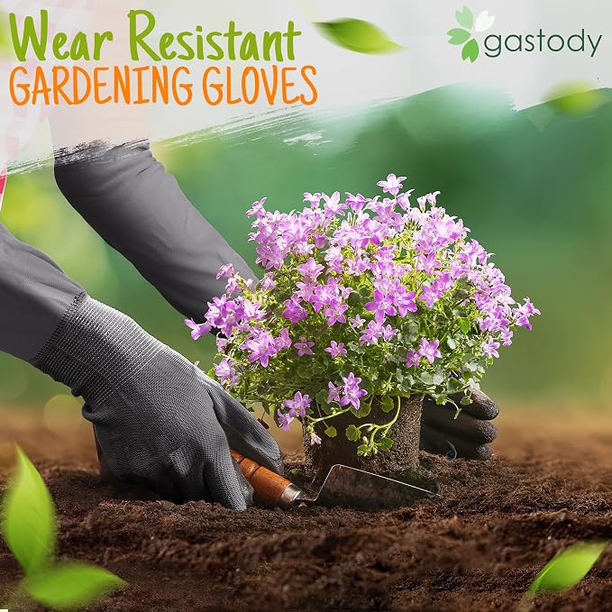 Long Sleeve Gardening Gloves for Women & Men, Long Cuff Garden Gloves | Multipurpose heavy-duty design for outdoor & indoor use; extended cuff shields forearms from thorns, scratches & dirt