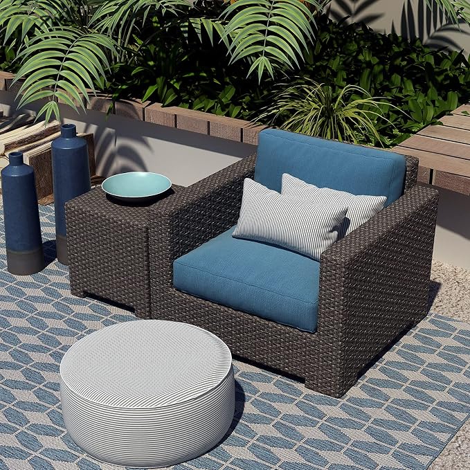 LVTXIII Outdoor/Indoor Lumbar Pillow Covers ONLY Patio Decorative Lumbar Pillow Cases Fade Resistant Cushion Cases for Outdoor Home Patio Furniture, 12” x 20” Pack of 2 - Stripe Grey