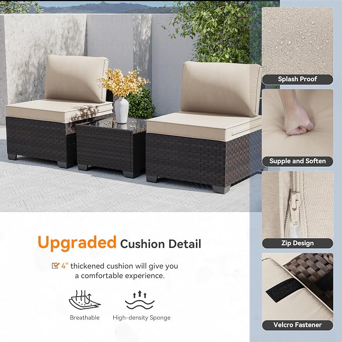 Patio Furniture Set with Fire Pit Table 11 Pieces Wide PE Rattan Patio Conversation Set,Swivel Chair Sofa Set Outdoor Sectional Furniture w/43in 55000 BTU Propane Fire Pit Table,Sand