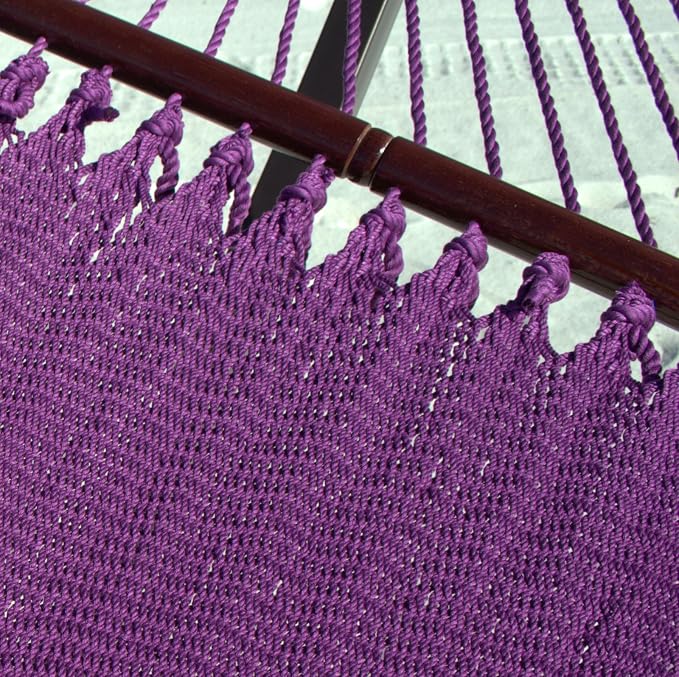 Double Caribbean Hammock - Soft-Spun Polyester - 48 inch (Purple)