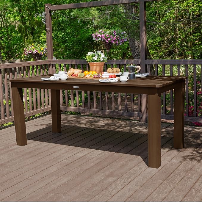 Highwood AD-ST7WL2CO5BA-ACE Weatherly 7pc Rectangular Counter Height Dining Set 84" x 42", Weathered Acorn