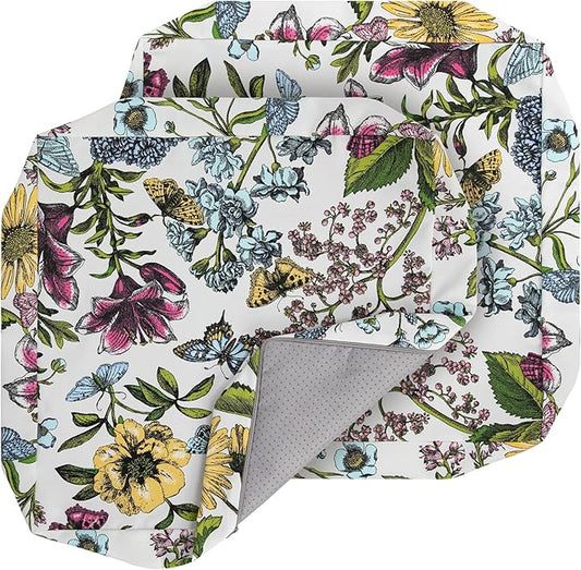 Outdoor Cushion Covers 24 x 24 x 4 inch,Set of 2,Non-Slip Grips Bottom,Replacement Cushion Covers for Garden Patio Furniture Couch Chair,Fade-Resistant Slipcover Only,No Insert(Butterfly Flower)
