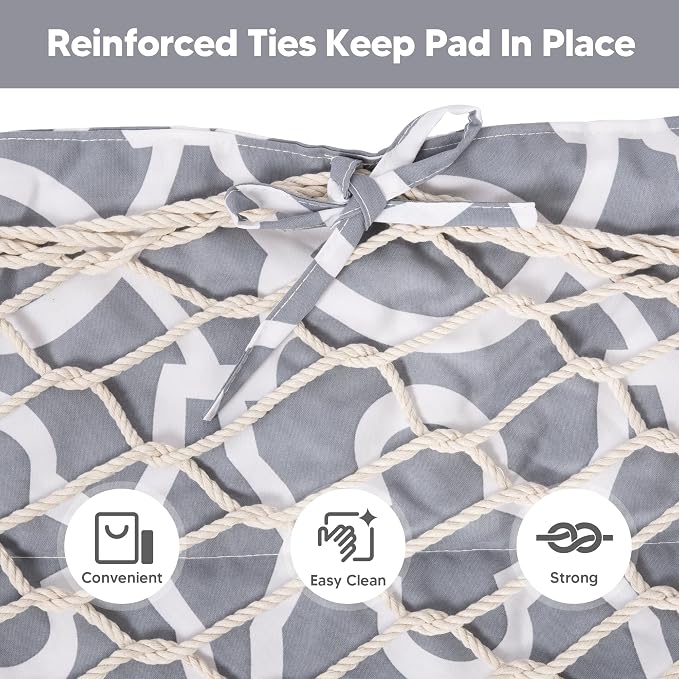 SUNCREAT Outdoor Portable Hammock Pad, 2 Person Polyester Hammock Pad, Gray