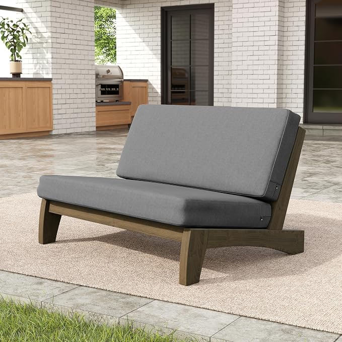 Pia Ricoo 4 Piece Patio Furniture Sets, Outdoor Furniture with 2 Chairs & Coffee Table, Patio Conversation Set for Backyard, Deck, Lawn, Gray
